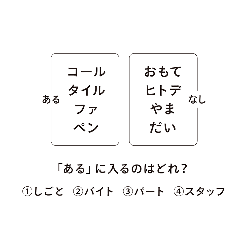 例題4：あるなし問題（P.72） 「ある」「なし」の法則を見出す謎