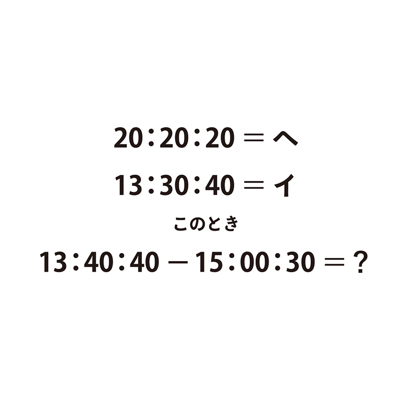 例題11：別の表現にする（P.154） グラフや時計を別の形で表す謎