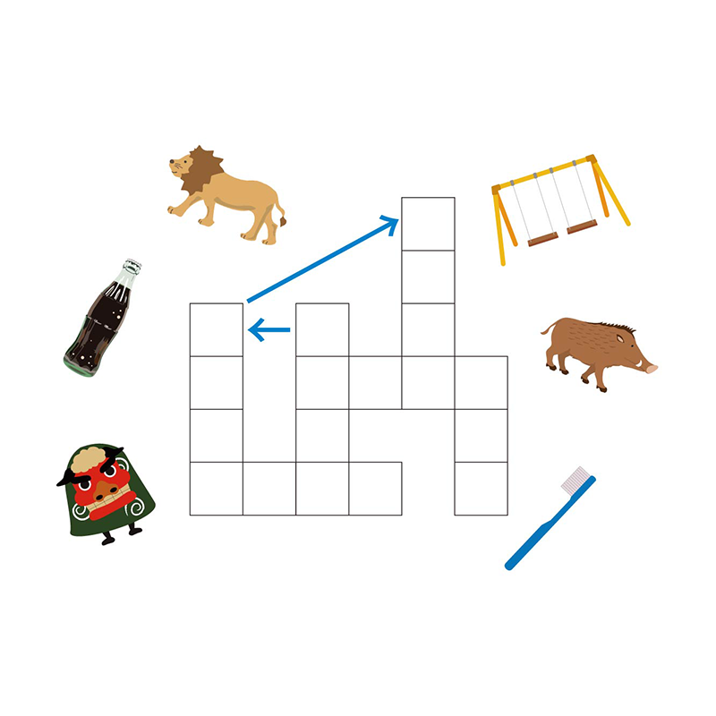 例題14：スケルトン（P.168）　提示された言葉を指定の枠に埋める謎